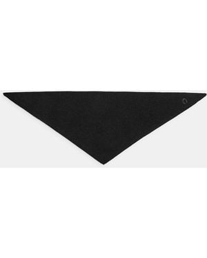 COACH Cashmere Knit Small Triangle Scarf - Black