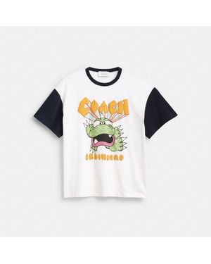 COACH Brain Dead Zilly Dino T-Shirt - Blue