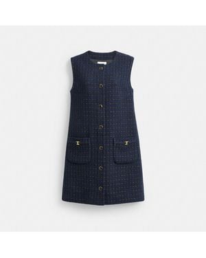 COACH Heritage C Boucle Dress - Blue