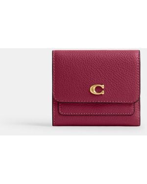 COACH Mila Small Flap Wallet - Red