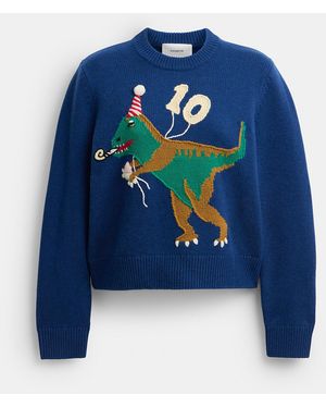 COACH Rexy 10Th Birthday Crewneck Sweater - Blue
