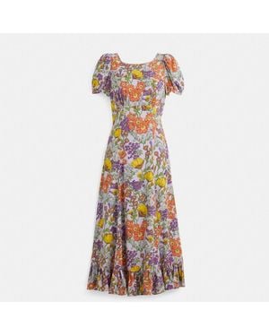 COACH Restored Floral Midi Dress - Multicolor