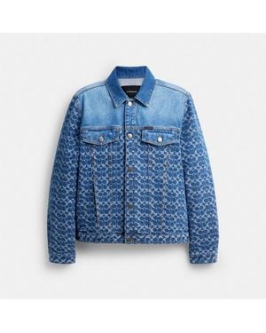 COACH Signature Trucker Jacket - Blue