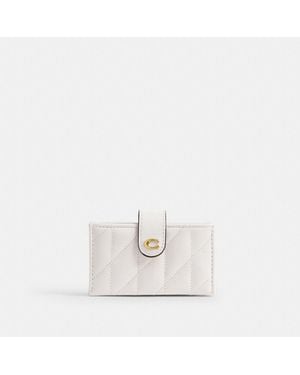 COACH Essential Multi Card Holder With Pillow Quilting - White