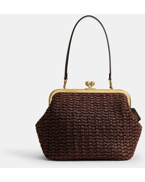 COACH Kisslock Frame Bag 27 - Brown