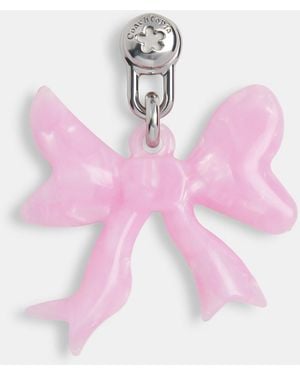 Coachtopia Bow Bag Charm With Screwback - Pink