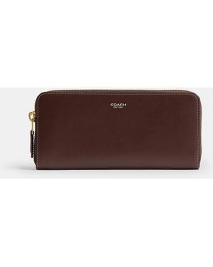 COACH New York Slim Accordion Zip Wallet - Brown