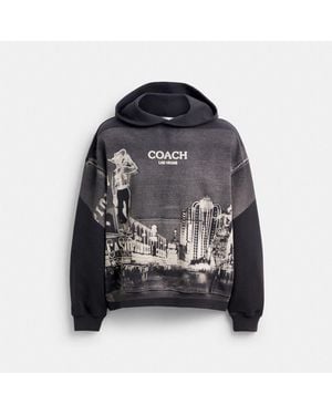 COACH Las Vegas Postcard Relaxed Hoodie - Black