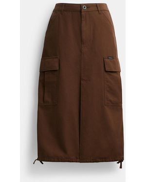 COACH Cargo Maxi Skirt - Brown