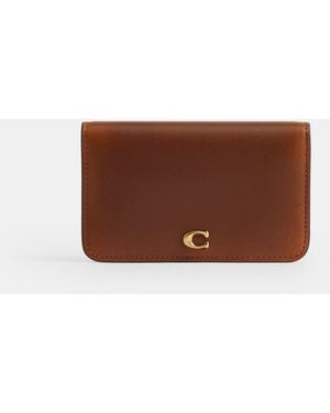 COACH Essential Slim Card Case - Brown