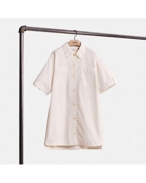 COACH Restored Shirt Dress - Natural