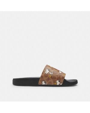 【COACH】プール スライド スケッチ プリント COACH® Outlet | Pool Slide With Sketch Print