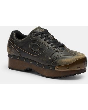 COACH Brain Dead Soho Wooden Clog - Black