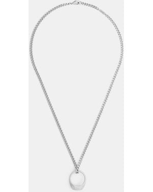 COACH Signet Ring Pendant Necklace - Metallic