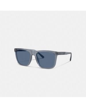 COACH C Hardware Textured Temple Square Sunglasses - Blue
