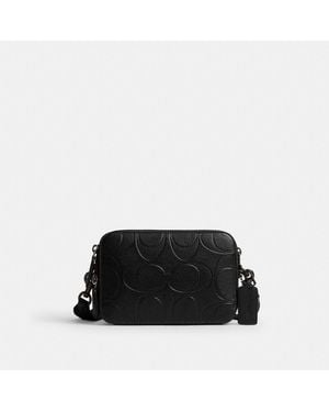 COACH Charter Crossbody Bag 19 In Maxi Signature Leather - Black