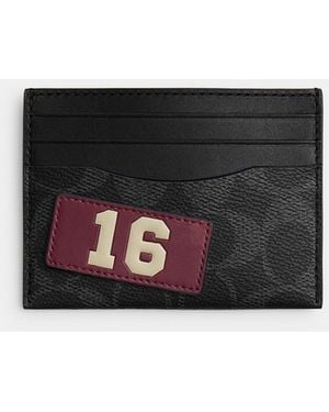 COACH Card Case With Stickers - Black