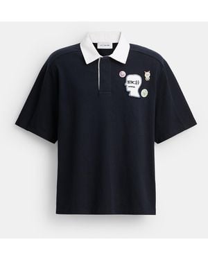 COACH Brain Dead Rugby Polo - Blue