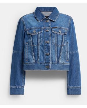 COACH Shrunken Denim Workwear Jacket - Blue