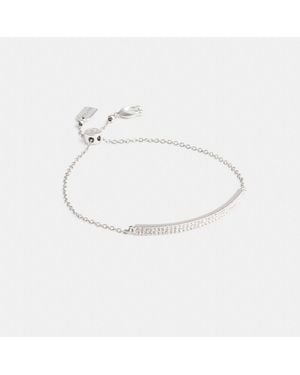 COACH Pavé Bar Slider Bracelet - White