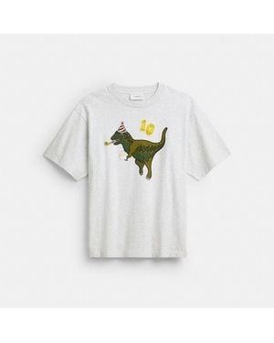 COACH Rexy 10th Birthday Relaxed T-shirt In Organic Cotton - White