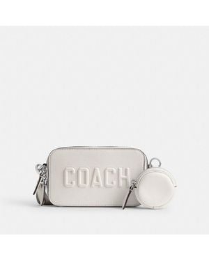 COACH Charter Slim Crossbody Bag With Graphic - White