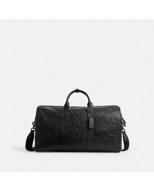 COACH Gotham Duffle Bag 45 In Maxi Signature Leather - Black