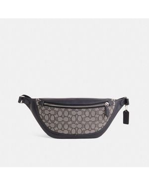 COACH Restored League Belt Bag In Signature Jacquard - Brown