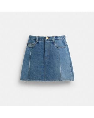 COACH Repurposed Denim Mini Skirt - Blue