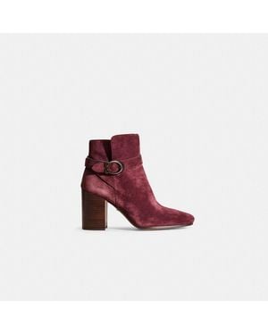 COACH Restored Delaney Signature Buckle Heel Bootie