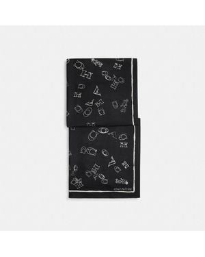COACH Scattered Print Wrap - Black