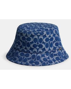 COACH Signature Bucket Hat - Blue