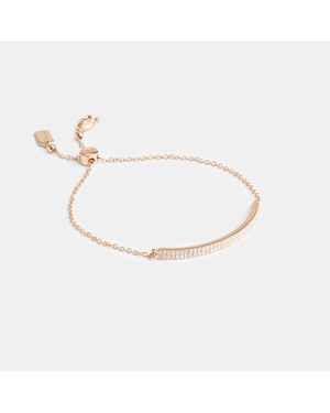 COACH Pavé Bar Slider Bracelet - White