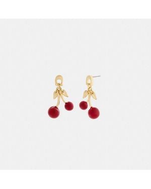 COACH Cherry Drop Earrings - Red