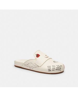 COACH Sculpted C Clog With Sketch Print - Natural