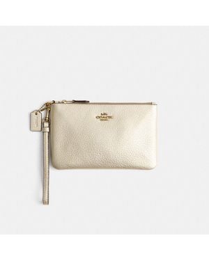 COACH Restored Small Wristlet - Natural