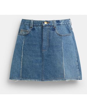 COACH Repurposed Denim Mini Skirt - Blue