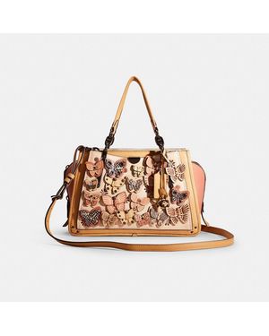COACH Restored Dreamer With Butterfly Applique And Snakeskin Detail - Brown