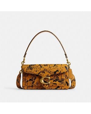 COACH Tabby Shoulder Bag 26 With Graffiti Print - Brown