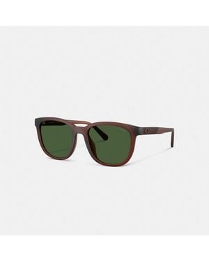COACH Textured Square Sunglasses - Green