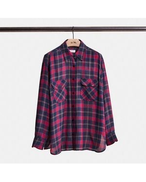 COACH Restored Flannel Shirt - Purple