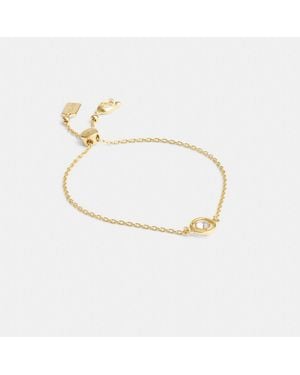 COACH Halo Stone Slider Bracelet - Metallic