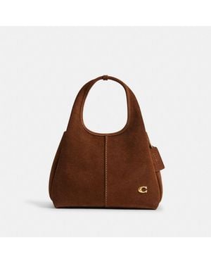 COACH Lana Pebbled Leather Multiway Top Handle Bag - Brown