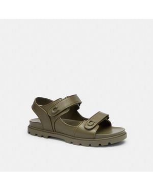 COACH Platform Sandal - Green