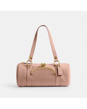 COACH Kisslock Barrel Bag - Pink