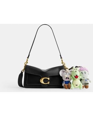 COACH Brain Dead Soft Tabby Shoulder Bag 26 With Charms - White