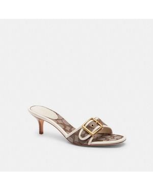 COACH Margot Sandal In Signature Jacquard - Multicolor