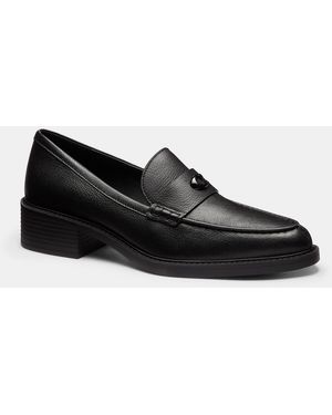 COACH Pointed Toe Loafer Shoes - Black