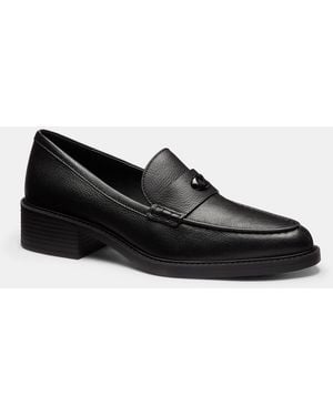 COACH Pointed Toe Loafer Shoes - Black