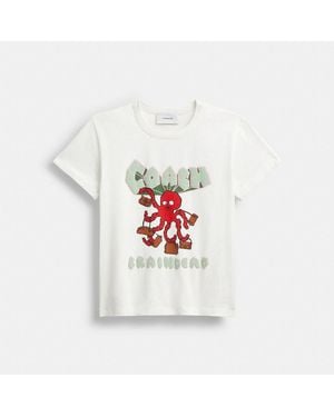 COACH Brain Dead Octopus 90's T-Shirt - White